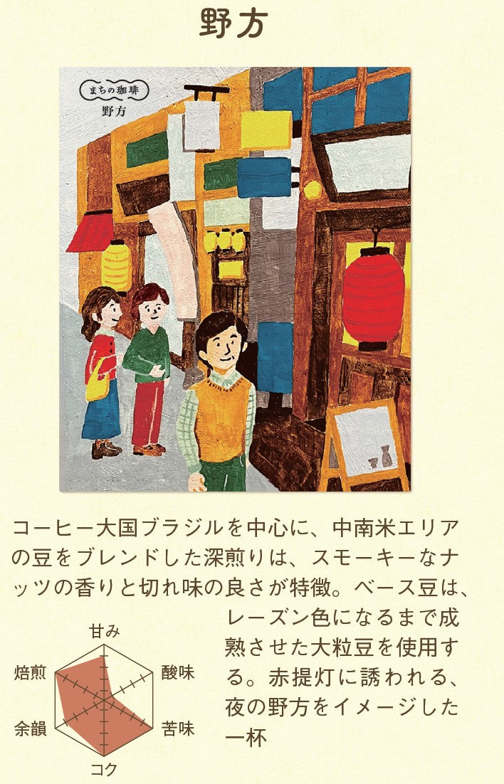 【プチギフト】まちの珈琲 中野シリーズ ドリップバッグセット(5個入り)