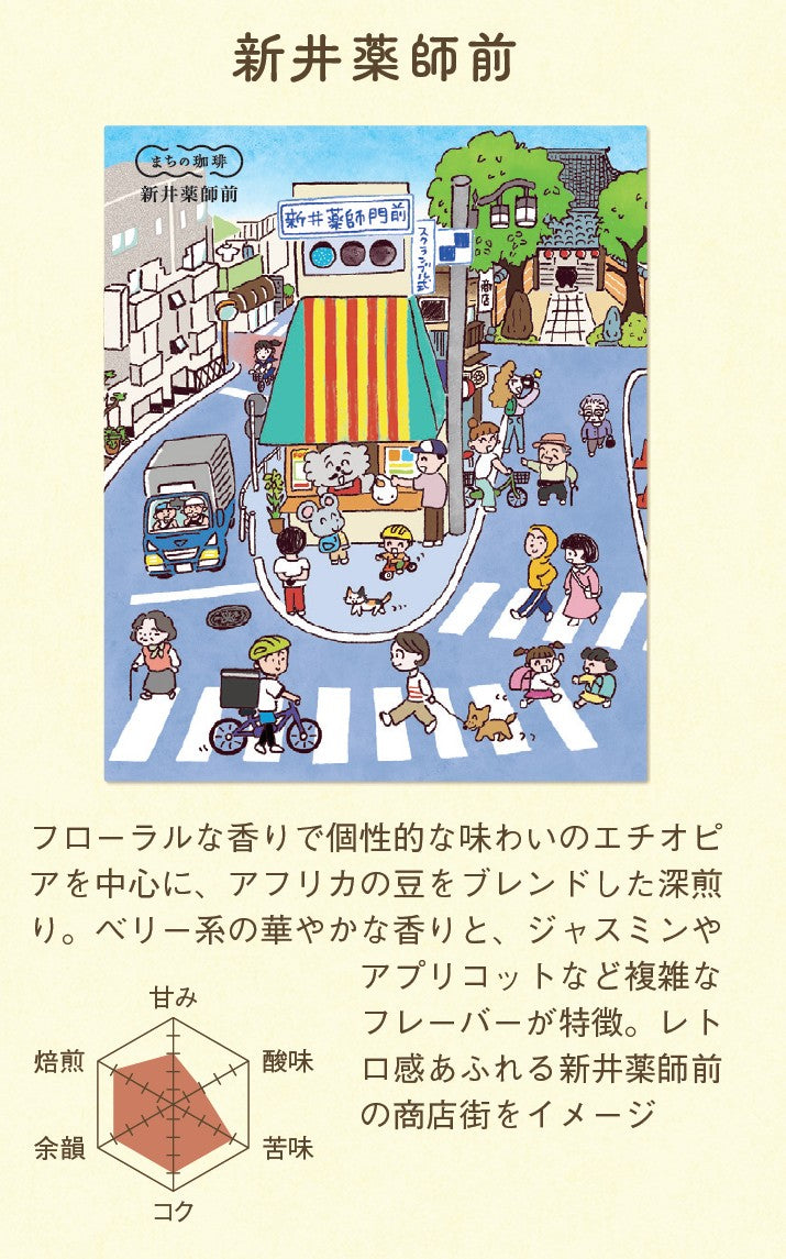 【プチギフト】まちの珈琲 中野シリーズ ドリップバッグセット(5個入り)