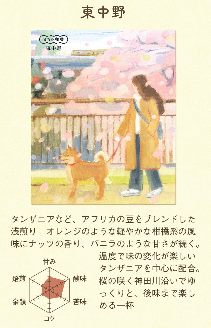【プチギフト】まちの珈琲 中野シリーズ ドリップバッグセット(5個入り)
